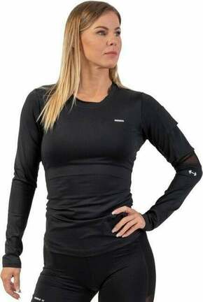 Nebbia Long Sleeve Smart Pocket Sporty Top Black XS Majica za fitnes