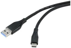 Renkforce USB kabel USB 3.2 gen. 1 (USB 3.0) USB-C® utikač 1.50 m crna PVC obloga RF-4995174