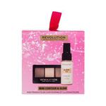 Makeup Revolution London Mini Contour &amp; Glow Gift Set Set sprej za fiksiranje Glow Fix 30 ml + paleta kontura Contour Palette 3,15 g