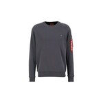 ALPHA INDUSTRIES Sweater majica 'X-Fit' antracit siva / krvavo crvena / bijela
