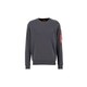 ALPHA INDUSTRIES Sweater majica 'X-Fit' antracit siva / krvavo crvena / bijela