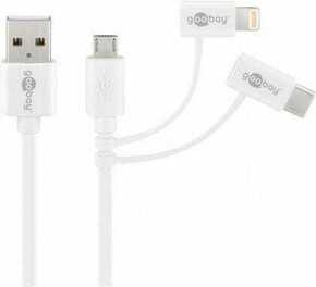 Goobay kabel 3u1 MicroUSB/USB-C Apple Lightning