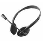 Trust Ziva Chat slušalice, 3.5 mm, crna, 89dB/mW, mikrofon