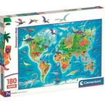 Karta dinosaura 180-dijelni Super puzzle - Clementoni