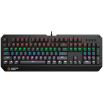 CANYON Wired multimedia gaming keyboard with lighting effect, 108pcs rainbow LED, Numbers 104keys, EN double injection layout, cable length 1.8M
