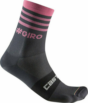 Castelli Giro 13 Stripe Sock Gray/Rosa 2XL Biciklistički čarape