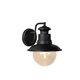 LUCIDE 11811/01/30 | FigoL Lucide zidna svjetiljka 1x E27 IP44 crno, prozirno