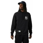 New York Yankees Majica s kapuljačom MLB Half Logo Oversized Hoody Black/White XL