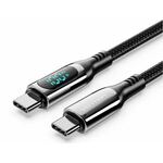 Vention Cotton Braided USB 2.0 C Male to C Male 5A Cable With LED Display 1,2m VEN-TAYBAV