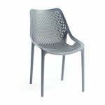 Svijetlo siva plastična vrtna stolica Bilros - Rojaplast