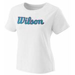 Ženska majica Wilson Script Eco Cotton Tee W - white
