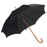 Kišobran automatik sa zaobljenom drvenom drškom - razne boje - crna