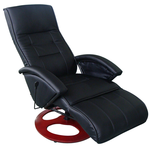 vidaXL Električna fotelja za masažu/ TV crna Visina sjedala 46 cm