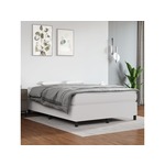 vidaXL Okvir za krevet s oprugama bijela 140x190 cm od umjetne kože