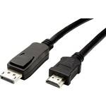 Value DisplayPort / HDMI adapterski kabel DisplayPort utikač, HDMI A utikač 3.00 m crna 11.99.5782 sa zaštitom DisplayPort kabel