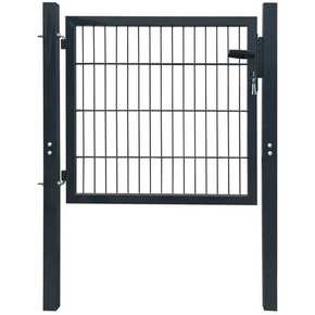 VidaXL 2D Vrata za Ogradu (jedna) Antracit Siva 106 x 130 cm