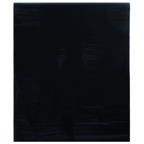 VidaXL Prozorska folija statična matirana crna 90x2000 cm PVC
