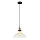 ITALUX MDM-2381/1 | Hubert Italux visilice svjetiljka 1x E27 crno, zlatno, prozirna