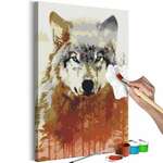 Slika za samostalno slikanje - Wolf and Forest 40x60