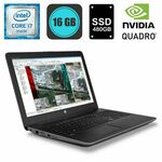 HP ZBook 15 G3 15.6" 1920x1080, Intel Core i7-6820HQ, 32GB RAM, nVidia Quadro M2000M, Windows 10