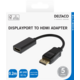 DELTACO HDMI - DisplayPort adapter, 4K UHD 60Hz, 0.2m, black