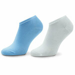 Set od 2 para niskih ženskih čarapa Tommy Hilfiger 343024001 Light Blue/White 039