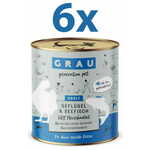 Grau GP Adult konzervirana hrana za mačke, perad &amp; morska ribu, 6 x 800 g
