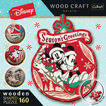 Wood Craft: Disney - Mickey i Minnie Božić s 160 komada premium drvenih slagalica - Trefl