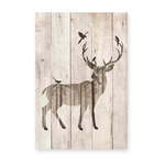 Drvena zidna ukrasna slika od borovog drva Really Nice Things Watercolor Deer, 40 x 60 cm