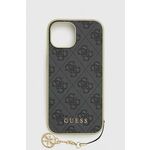 Guess GUHCP15SGF4GGR Apple iPhone 15 hardcase 4G Charms Collection grey