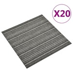 vidaXL Podne pločice s tepihom 20 kom 5 m² 50x50 cm prugaste antracit