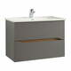 Sivi ormarić za umivaonik bez slavine 72x51 cm - Pelipal