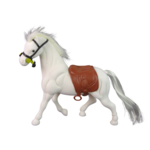 White Saddle Horse Farm Figurine