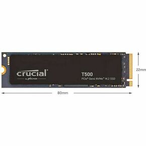 Crucial SSD Crucial T500 2TB PCIe Gen4 NVMe M.2 SSD
