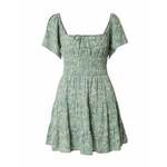 HOLLISTER Ljetna haljina 'CHANNELED' zelena / pastelno zelena / prljavo bijela