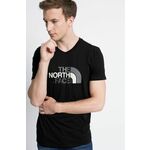 The North Face - Majica Easy - crna. Majica iz kolekcije The North Face. Model izrađen od pletenine s tiskom. Tanki, gusto pleteni materijal.