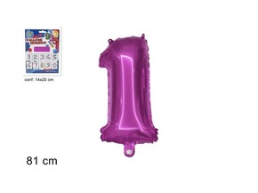 Balon folijski broj 1 roza
