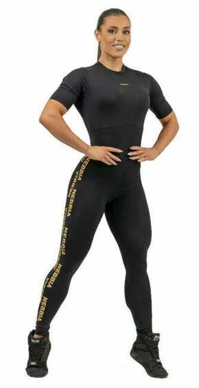 Nebbia Workout Jumpsuit INTENSE Focus Black/Gold L Fitness hlače