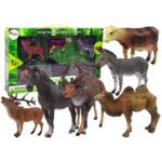 Set of Domestic Animals Forest Deer Cow