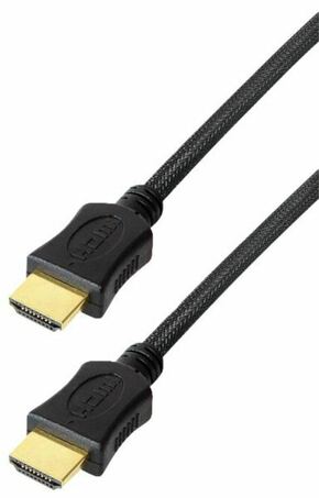 Transmedia High Speed HDMI braided cable with Ethernet 2m gold plugs