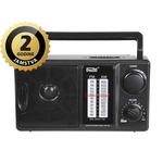 Dartel prijenosni radio RD-120, FM, AM, analogni, AC ili klasične baterije, crni