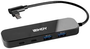 LINDY 4 ulaza USB-C™ (3.2 gen. 2) čvorište s više priključaka crna