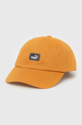 Pamučna kapa sa šiltom Puma boja: narančasta