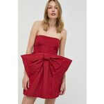 Haljina Red Valentino boja: crvena, mini, širi se prema dolje - crvena. Haljina iz kolekcije Red Valentino. Širi se prema dolje. Model izrađen od glatke tkanine.