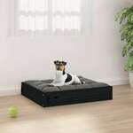 Krevet za pse crna 55 5 x 45 5 x 28 cm od masivne borovine