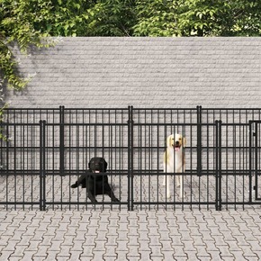 Vanjski kavez za pse čelični 13 14 m²