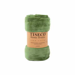 Zeleni prekrivač od mikropliša za krevet za jednu osobu 150x200 cm Cosy - Tiseco Home Studio