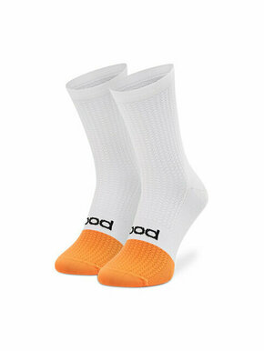 Visoke unisex čarape POC Flair 651478042 Hydrogen White/Zink Orange
