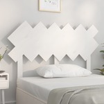 Uzglavlje za krevet Bijela 122,5x3x80,5 cm od masivne borovine