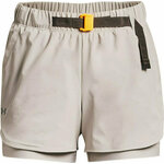 Under Armour Women's UA Terrain 2-in-1 Shorts Ghost Gray/Fresh Clay S Kratke hlače za trčanje
